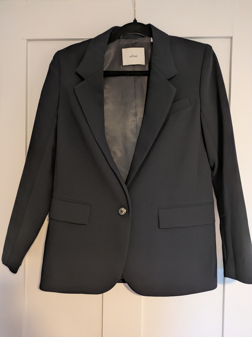 Wilfred Black Tailored Single-Button Blazer